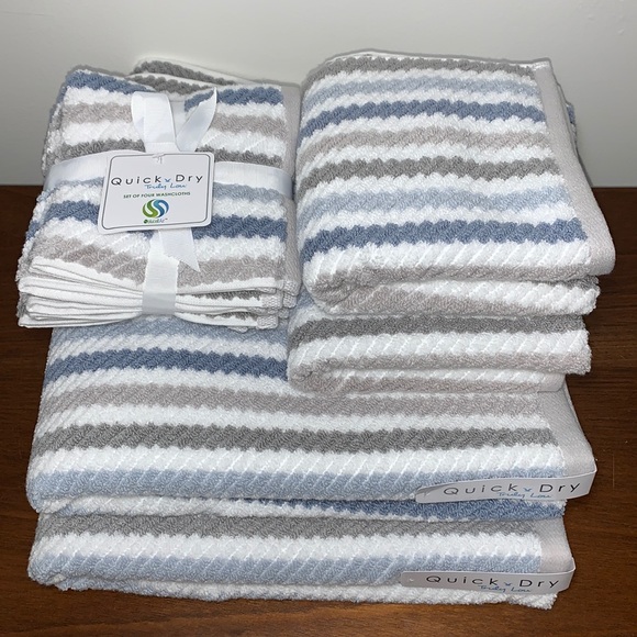 Truly Lou Bath Truly Lou Quick Dry 0 Cotton Towel Set 8piece Poshmark